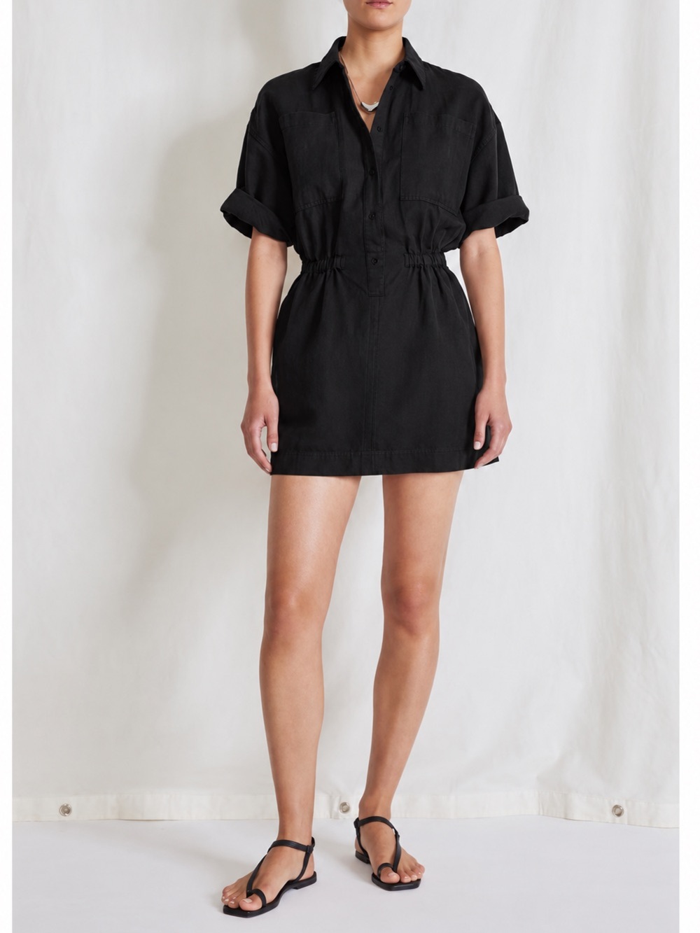Apiece Apart Palmera Linen Cotton Blend Mini Dress Size L